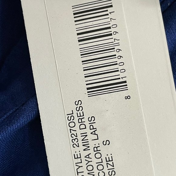 NEW - APIECE APART Linen Mini Dress in Lapis Blue Blue Size 4 - Picture 6 of 7